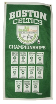 Bill Russell Autographed Boston Celtics Championship Banner